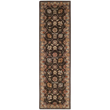 Safavieh Heritage Hand Tufted Runner RugCharcoal & Blue 2 ft.-3 in. x 10 ft. HG412A-210
